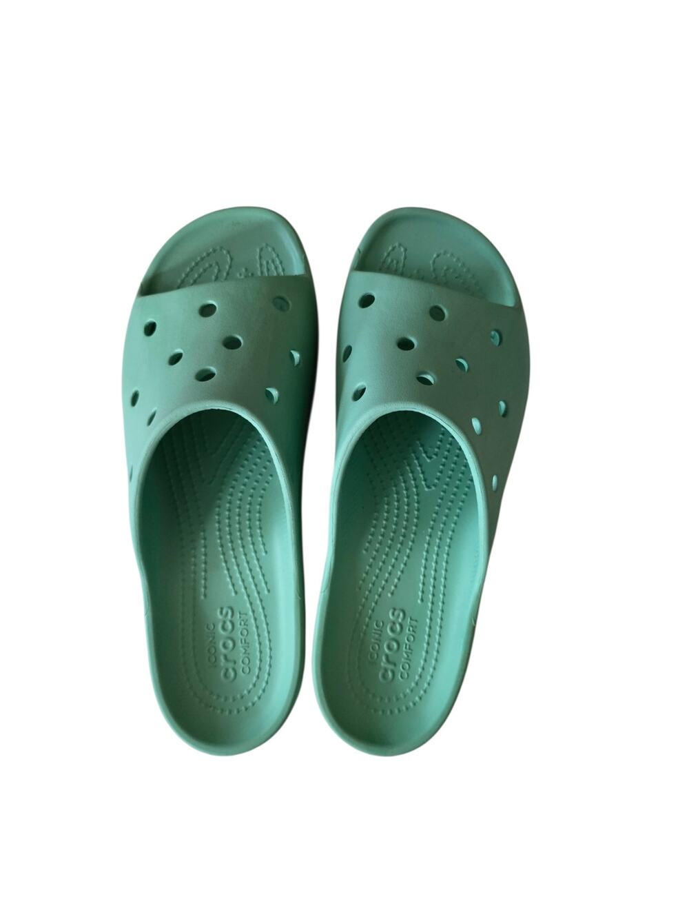 Crocs Classic Slides 2.0 Mint Jade Size 9 - Picture 1 of 3